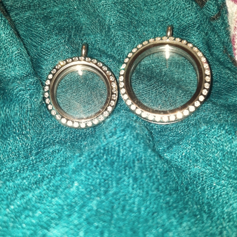 Two Origami Owl Silver Lockets